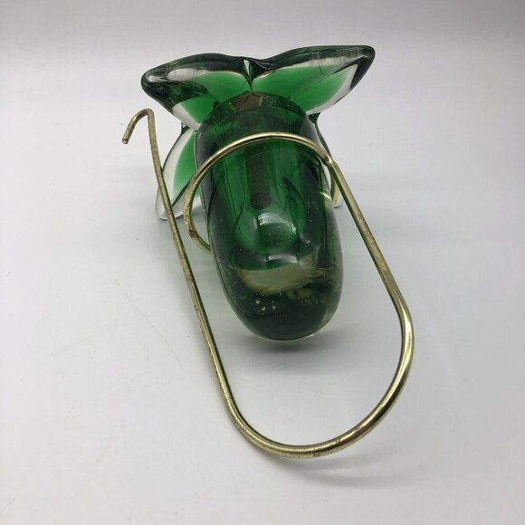 Vintage Murano Sommerso Mandruzzato Art Glass 3 Piece Hanging Bud Vase - Picture 5 of 16